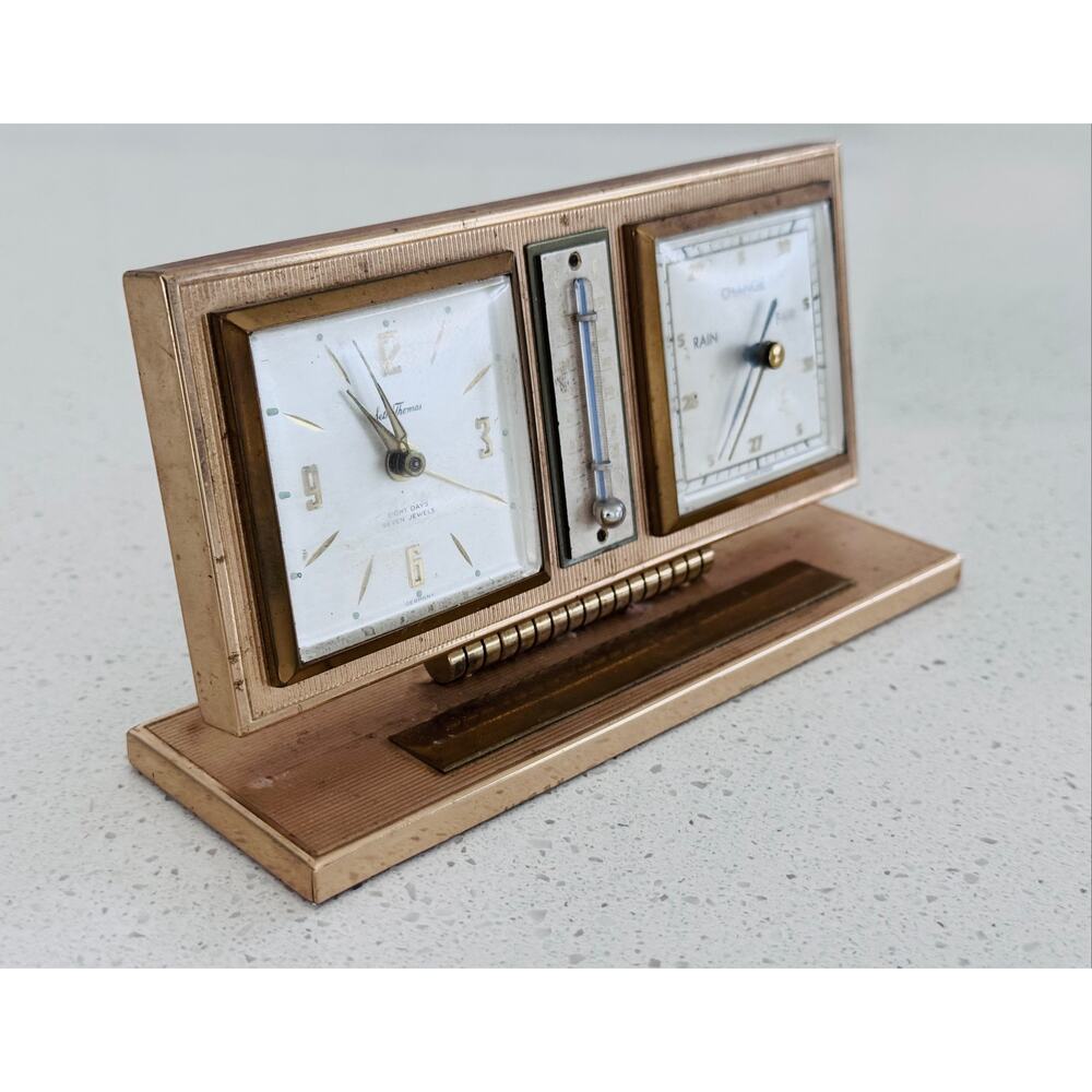 Seth Thomas Clock, Barometer, Thermometer - Picture 2 of 4